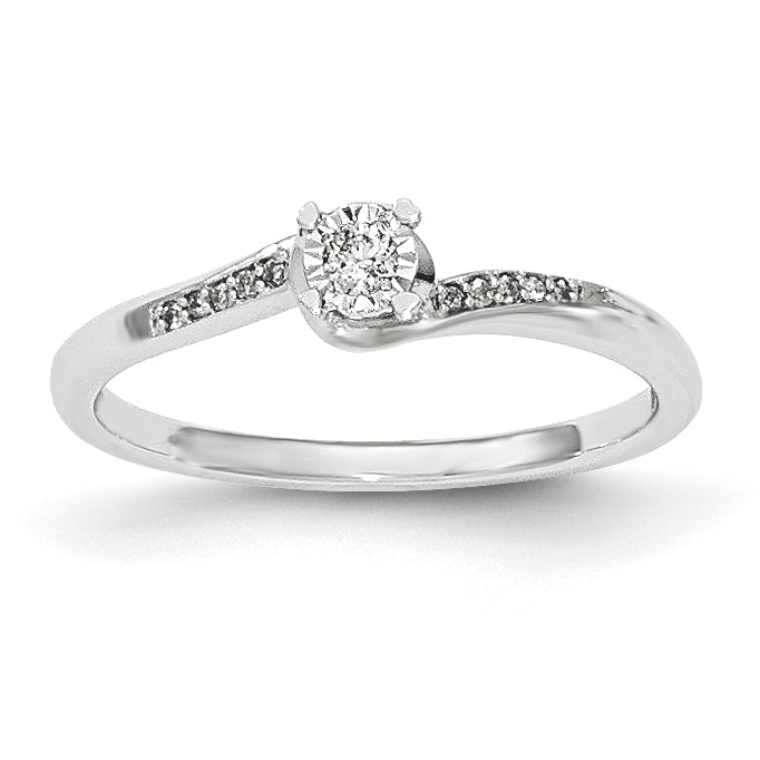 14K White Gold Diamond Ring