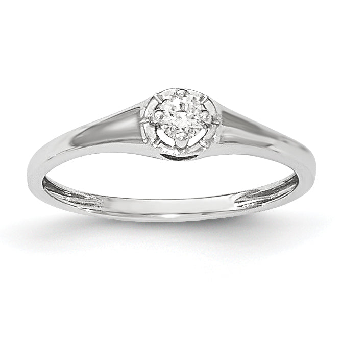 14K White Gold Diamond Ring