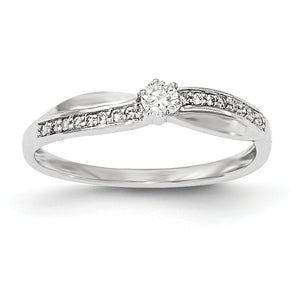 14K White Gold Diamond Ring