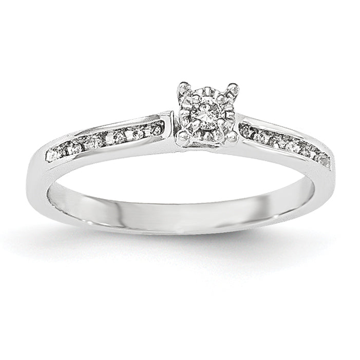 14K White Gold Diamond Ring