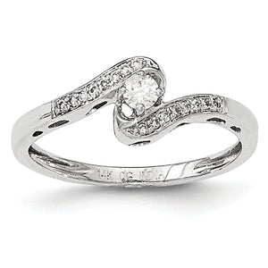 14K White Gold Diamond Ring