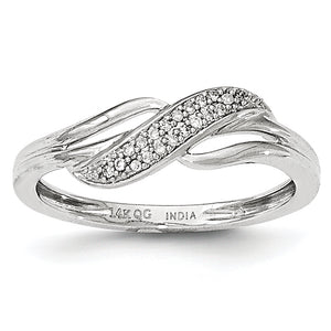 14k White Gold Diamond Fashion Ring