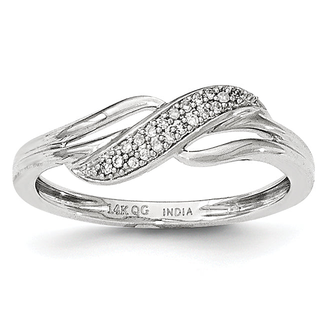 14k White Gold Diamond Fashion Ring