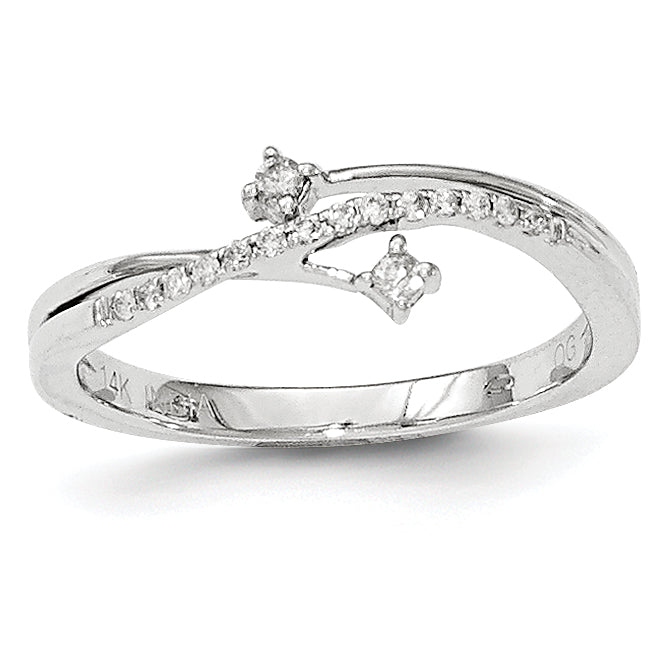 14K White Gold Diamond Ring