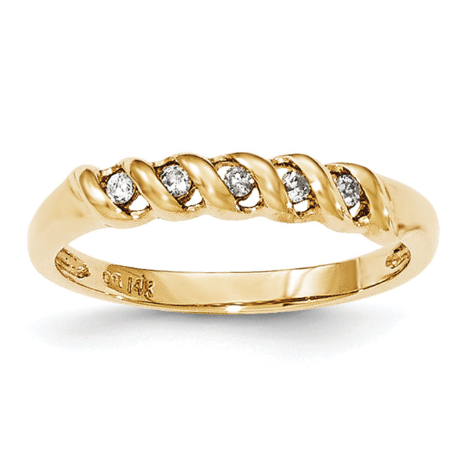 14k Yellow Gold Diamond Ring