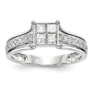 14k White Gold Diamond Engagement Ring