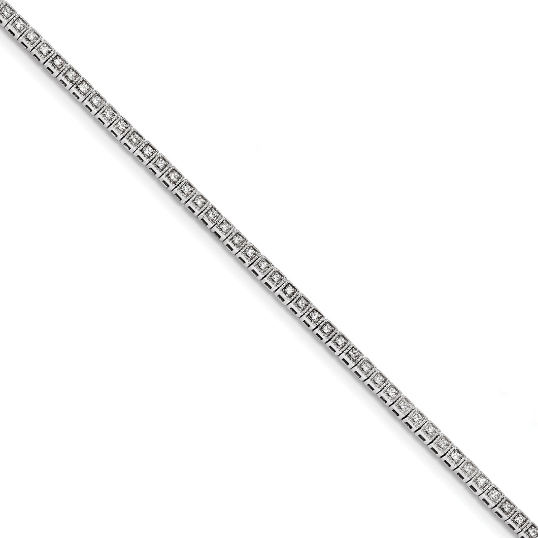 14k White Gold Diamond Bracelet