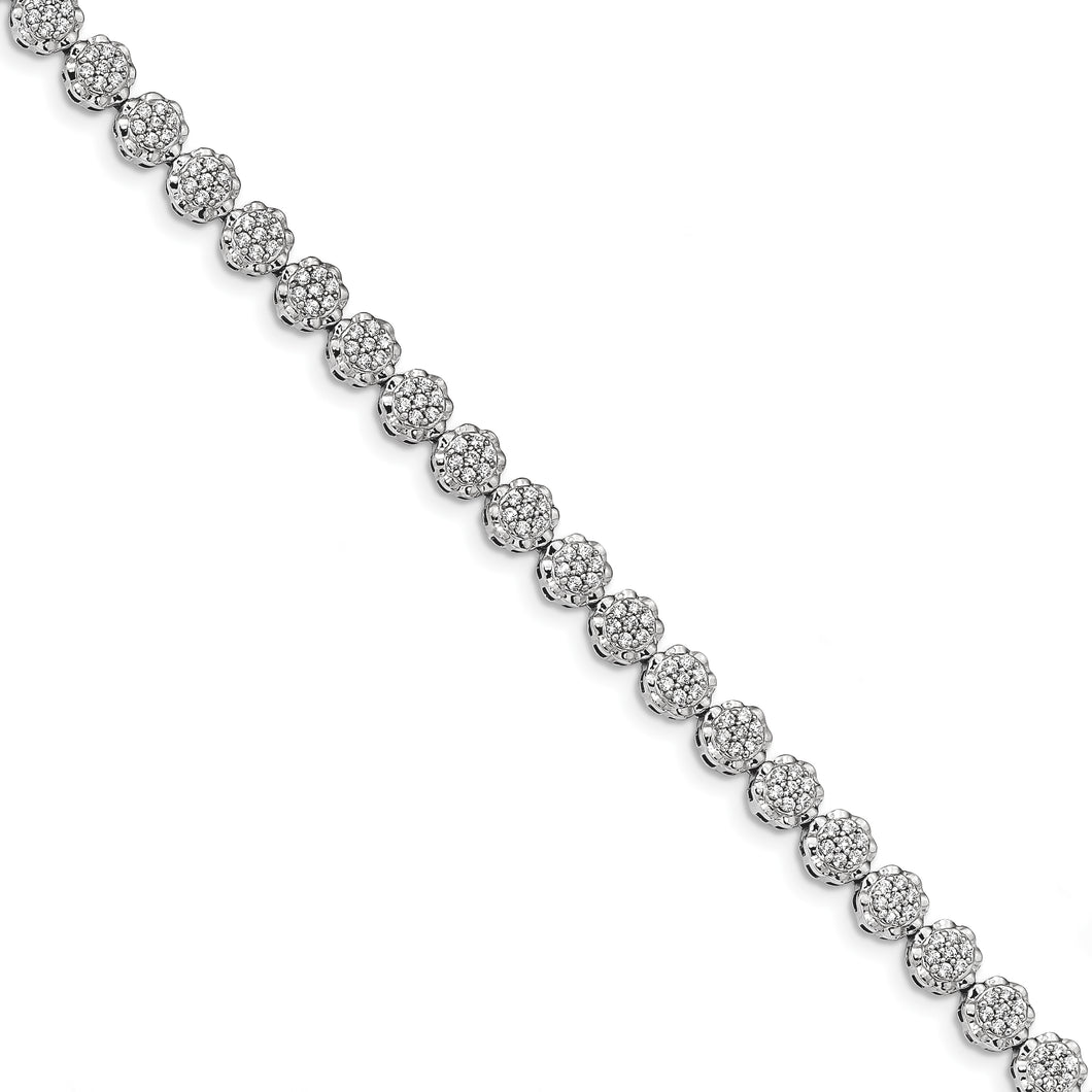 14k White Gold Diamond Bracelet