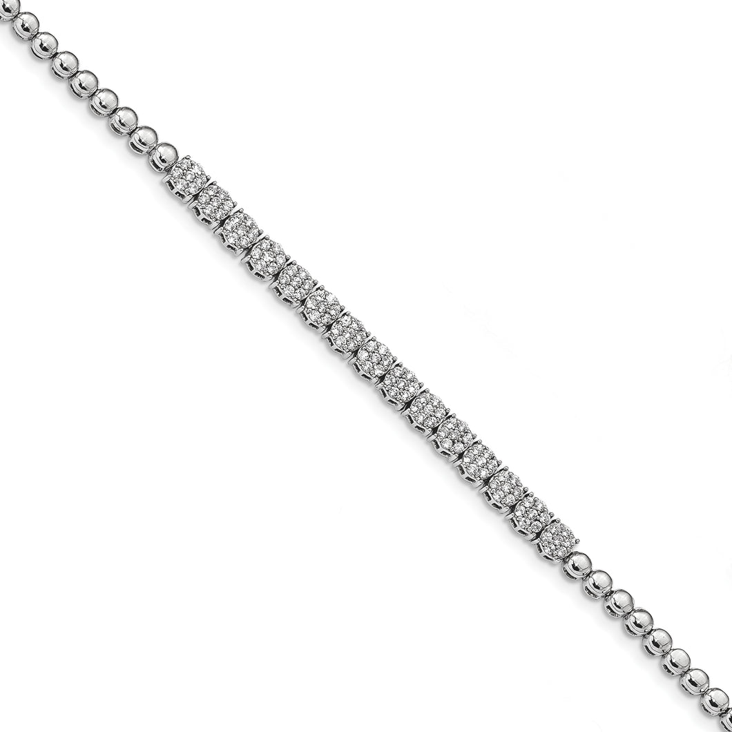 14k White Gold Diamond Bracelet