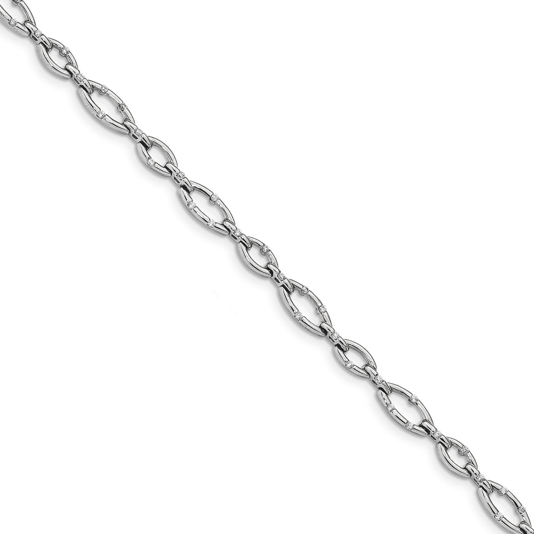 14k White Gold Diamond Bracelet