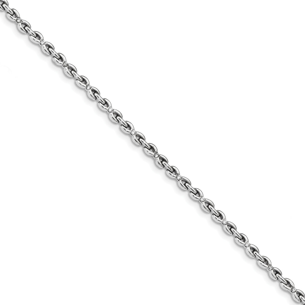 14k White Gold Diamond Bracelet