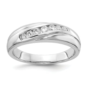 14k White Gold Diamond Men's Ring
