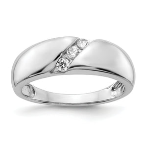 14k White Gold Diamond Men's Ring