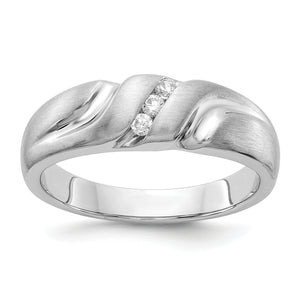 14k White Gold Diamond Men's Ring