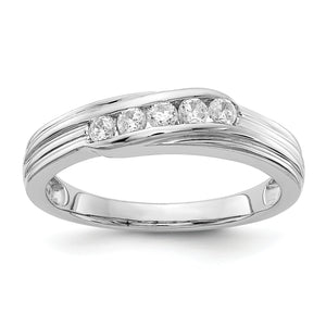 14k White Gold Diamond Men's Ring