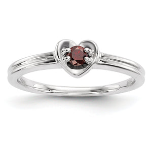14k White Gold Red Diamond Ring