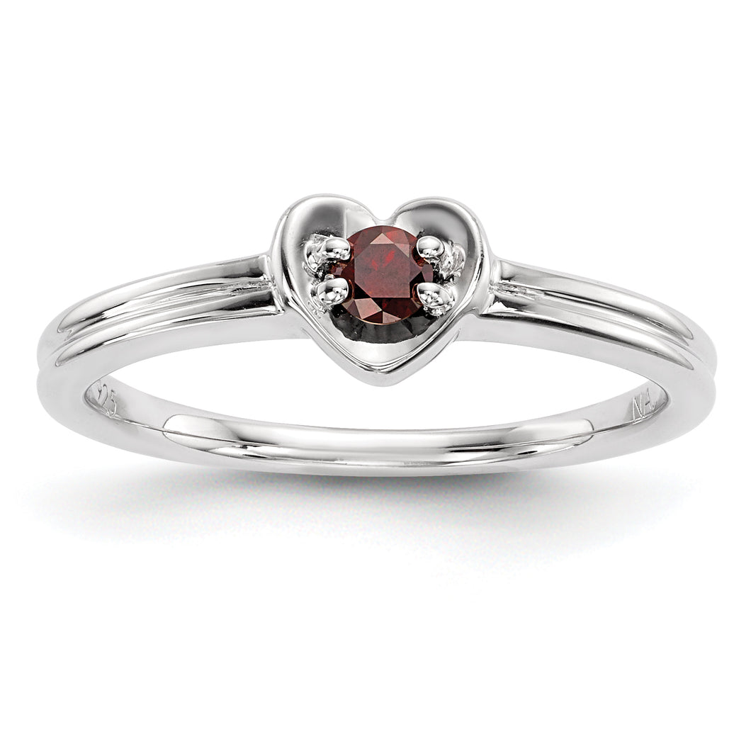 14k White Gold Red Diamond Ring