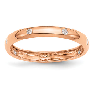 14k Rose Gold Diamond Ring