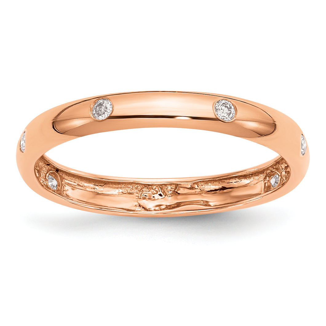 14k Rose Gold Diamond Ring