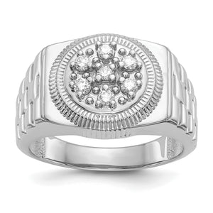 14k White Gold VS Diamond men's ring