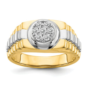 14k Two-tone VS Diamond men's ring