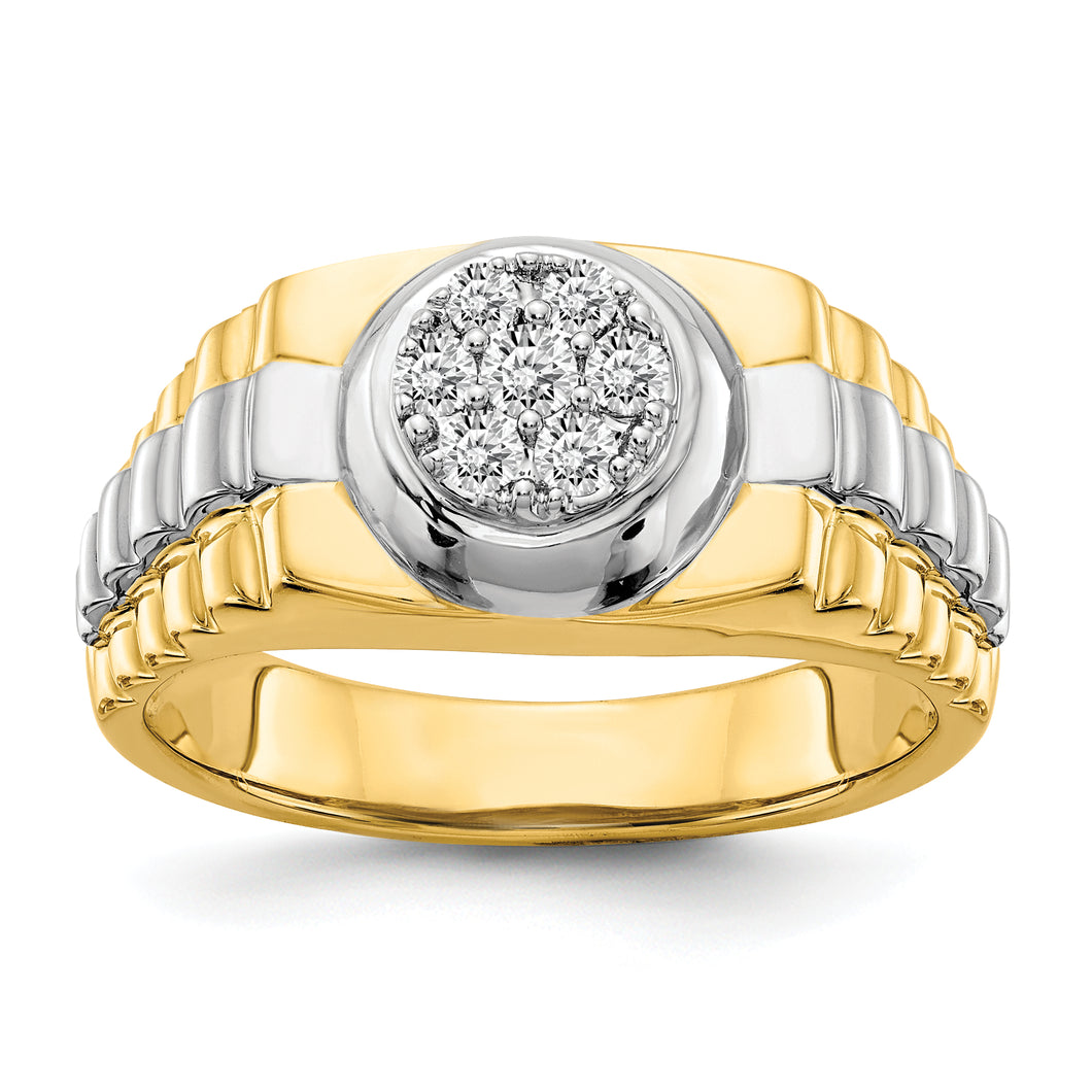 14k Two-tone VS Diamond men's ring