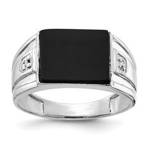 14k White Gold VS Diamond men's ring