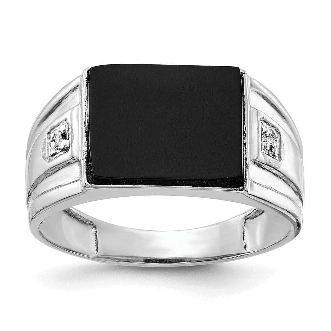 14k White Gold VS Diamond men's ring