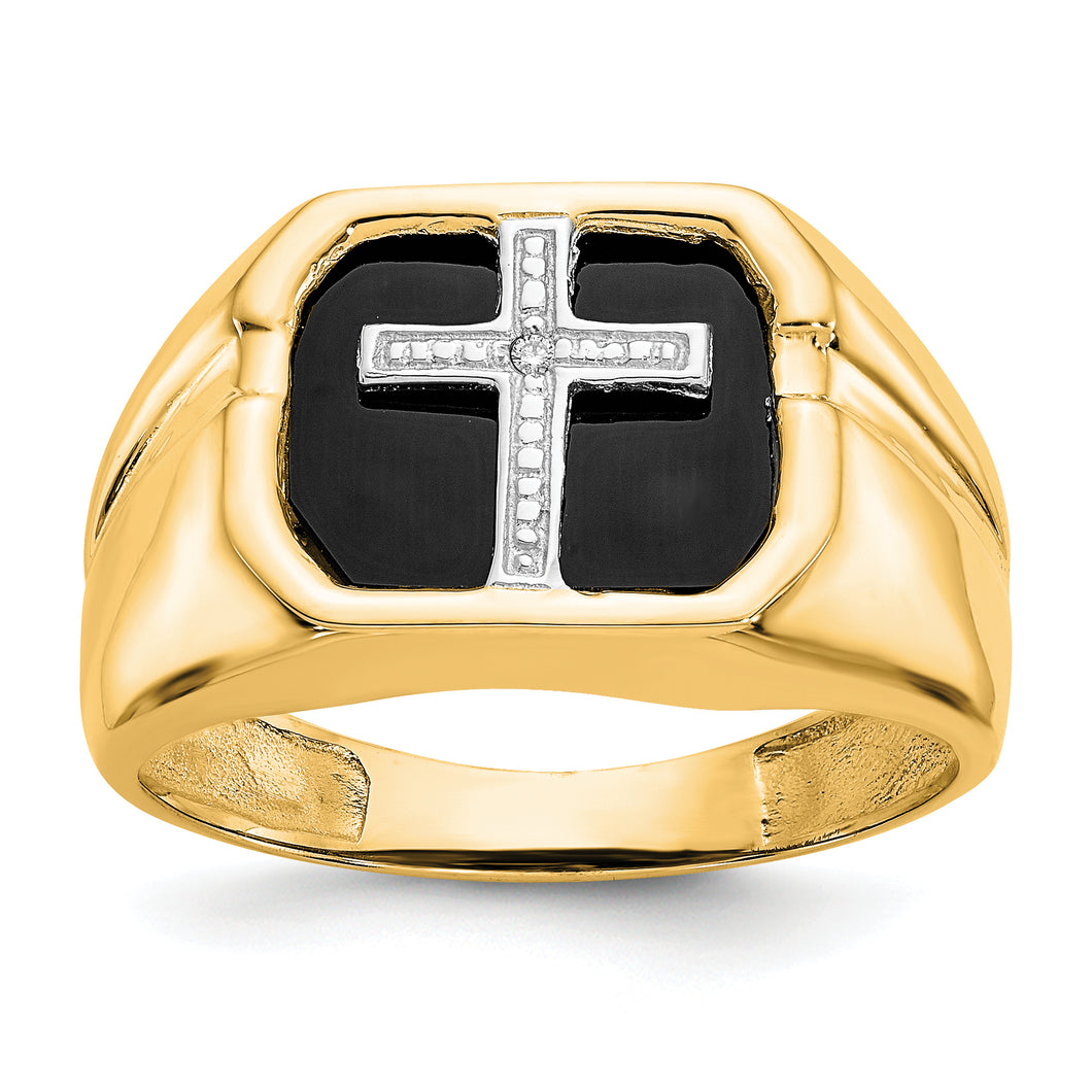 14k AAA Diamond men's ring