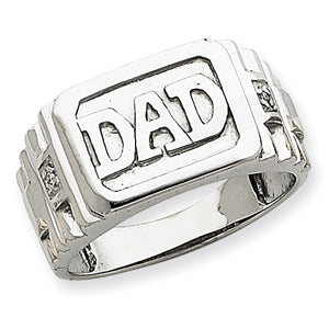 14k White Gold AAA Diamond men's ring