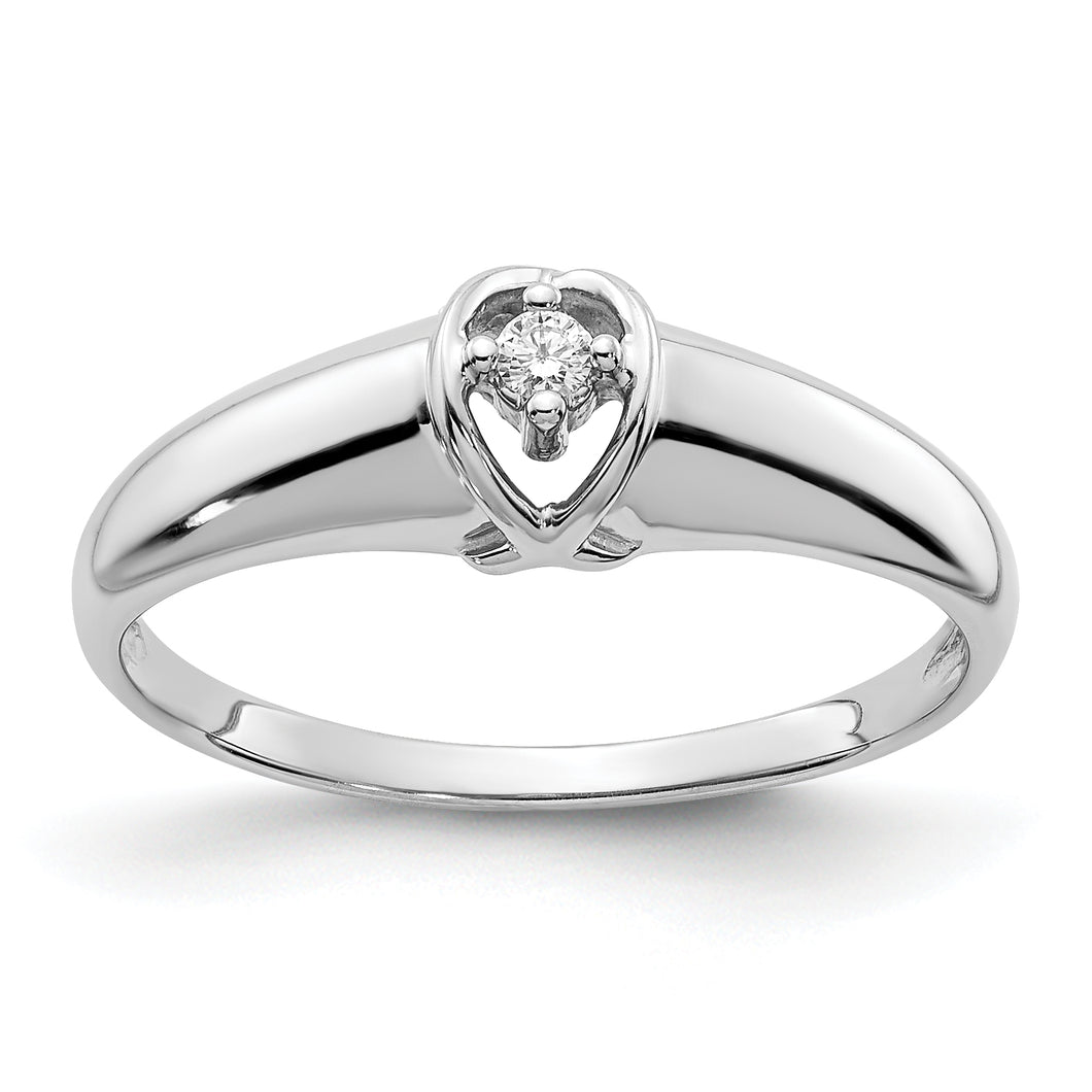 14k White Gold AA Diamond ring
