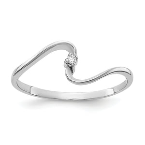 14k White Gold AA Diamond ring