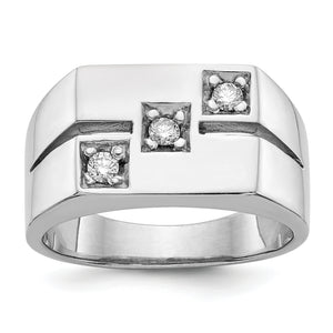 14k White Gold VS Diamond men's ring