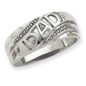 14k White Gold AAA Diamond men's ring