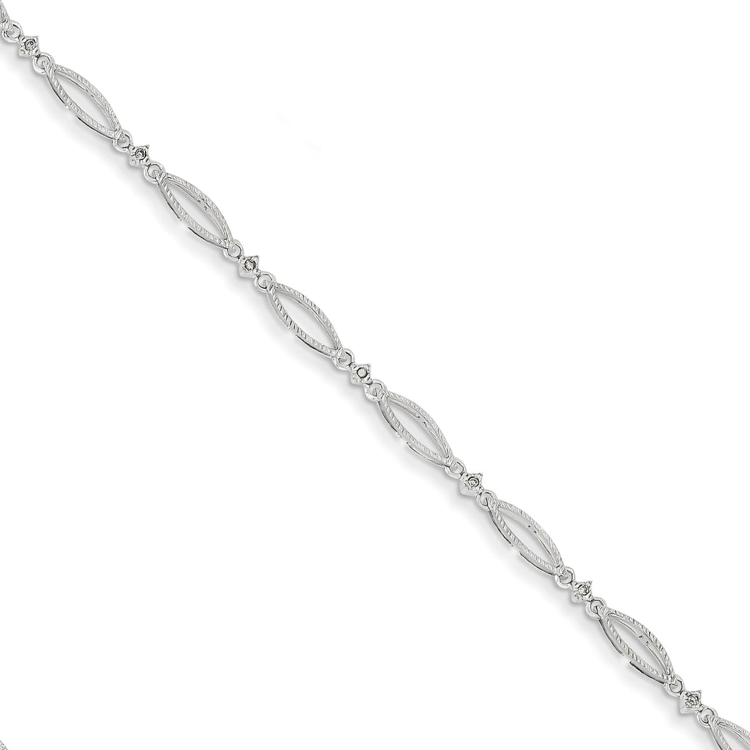 14K White Gold Diamond Bracelet