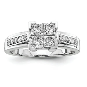 14k White Gold Diamond Engagement Ring