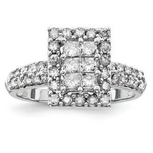 14k White Gold Diamond Engagement Ring