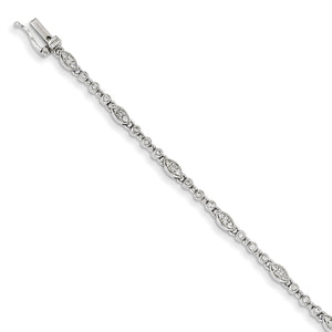 14k White Gold Diamond Bracelet