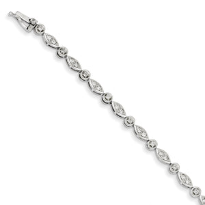 14k White Gold Diamond Bracelet