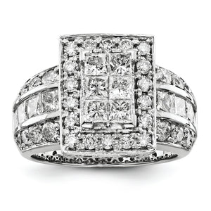 14K White Gold Diamond Engagement Ring