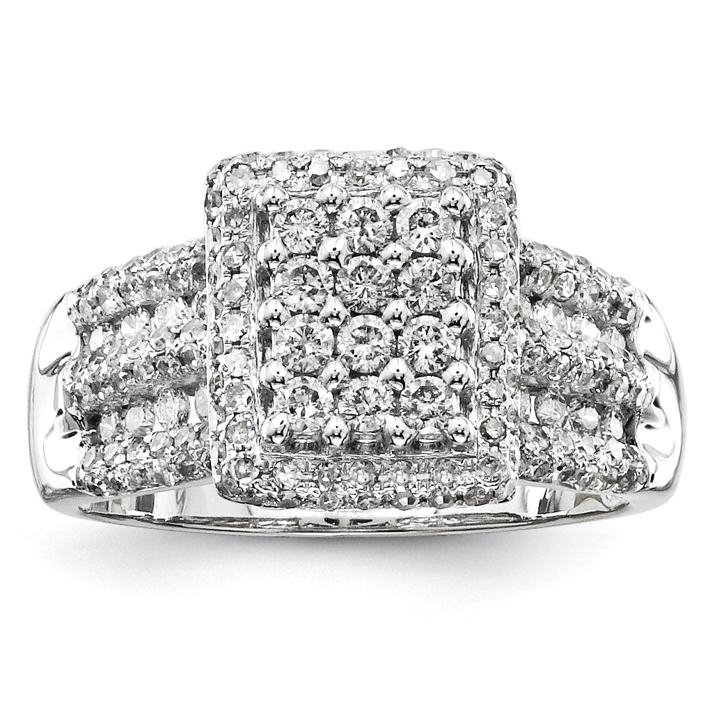 14k White Gold Diamond Engagement Ring