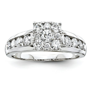 14K White Gold Diamond Engagement Ring