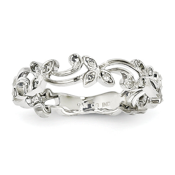 14k White Gold Diamond Ring